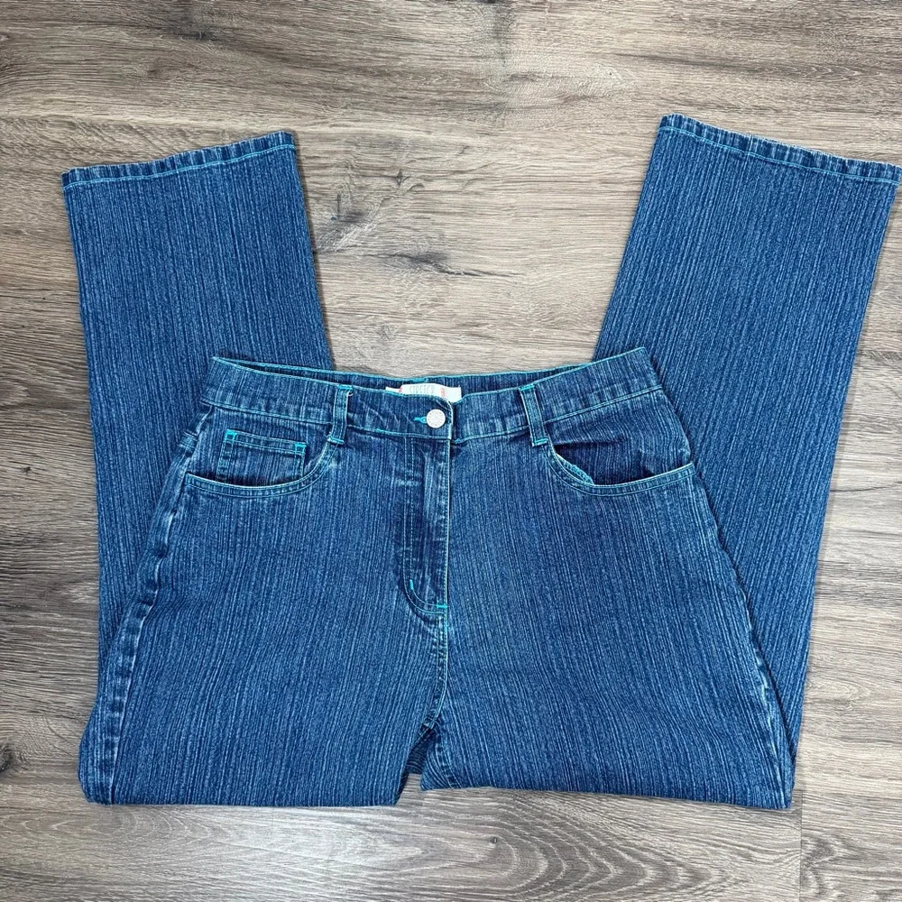 Bill Blass Stretch Jeans Women Size 10 Blue Bootcut High Rise Vintage Y2K